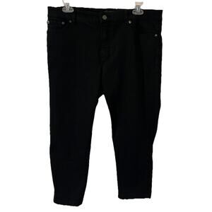 Lauren Jeans Co Ralph Lauren Green Label Black 100% Cotton Chino Capri Sz 14p